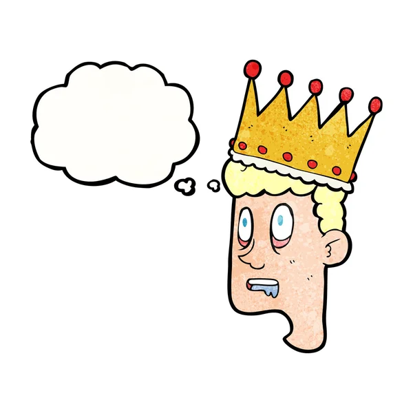 विचार बबल पोत कार्टून मूर्ख राजकुमार — स्टॉक व्हेक्टर