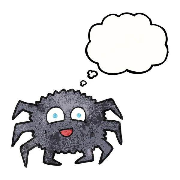 Thought bubble textured cartoon spider — Stock Vector