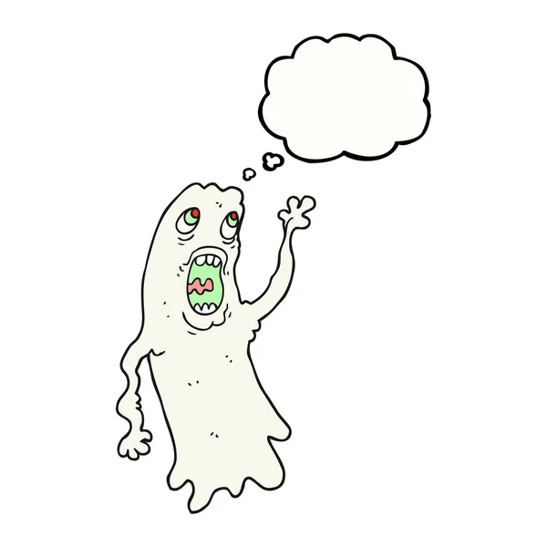 Thought bubble cartoon ghost — Stock Vector