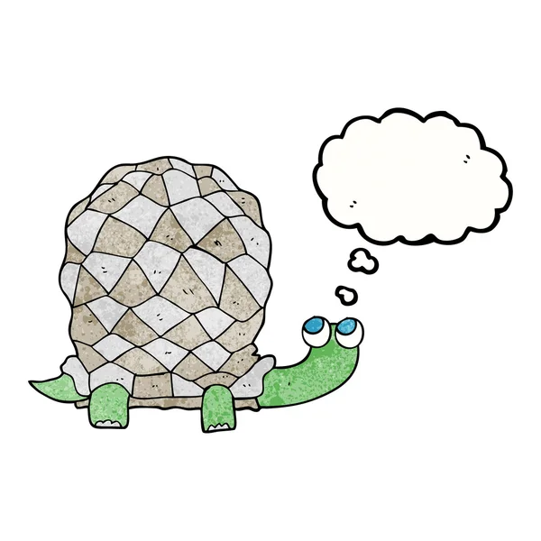 Dacht dat bubble getextureerde cartoon schildpad — Stockvector