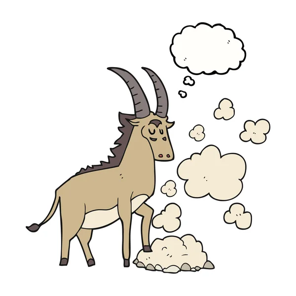 Pensée bulle dessin animé antilope — Image vectorielle
