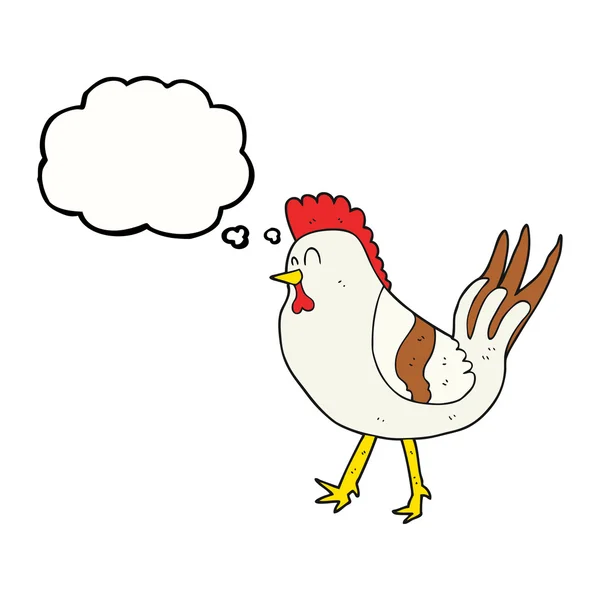 Ajatteli kupla sarjakuva kana — vektorikuva
