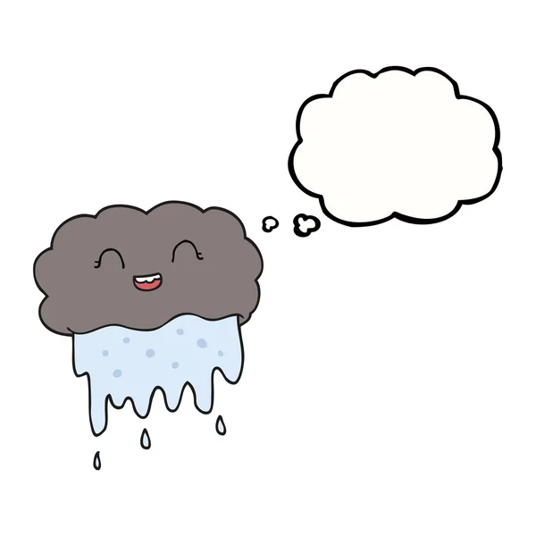 Kabarcık karikatür yağmur bulutu sanıyordum — Stok Vektör