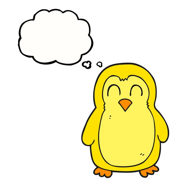 Thought bubble cartoon bird — Stock Vector