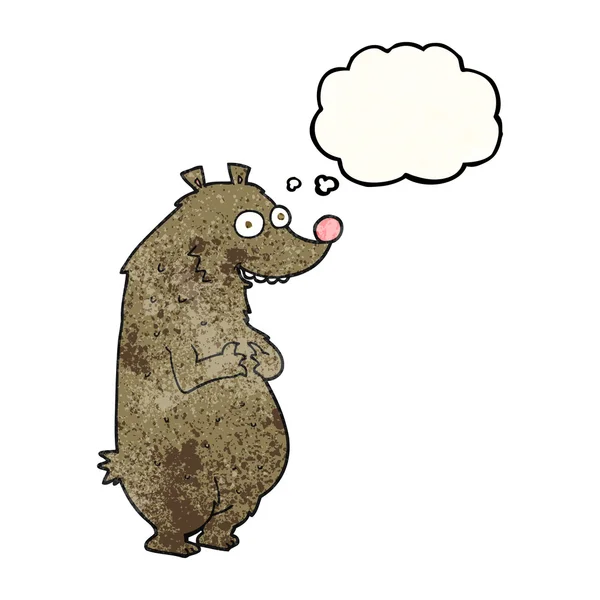 Ajattelu kupla kuvioitu sarjakuva karhu — vektorikuva