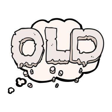 düşünce kabarcık karikatür kelime eski