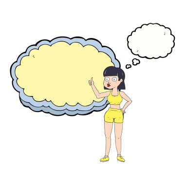 kabarcık karikatür jimnastik salonu kadın sanıyordum