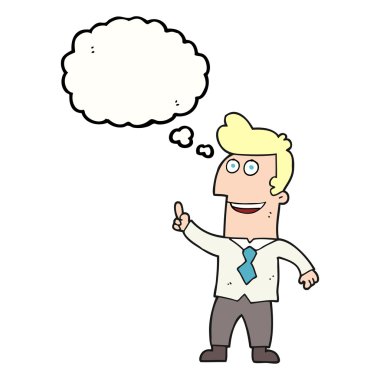 kabarcık karikatür işadamı işaret düşündüm