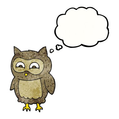 kabarcık dokulu karikatür baykuş sanıyordum