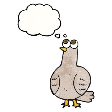 düşünce dokulu kabarcık karikatür kuş