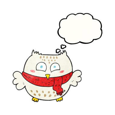 kabarcık dokulu karikatür baykuş sanıyordum