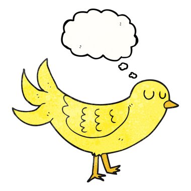 düşünce dokulu kabarcık karikatür kuş