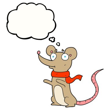 düşünce kabarcık karikatür fare