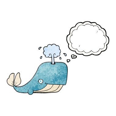 kabarcık dokulu karikatür balina su spouting sanıyordum