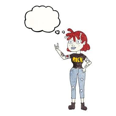 kabarcık dokulu çizgi film yabancı rock fan kız sanıyordum