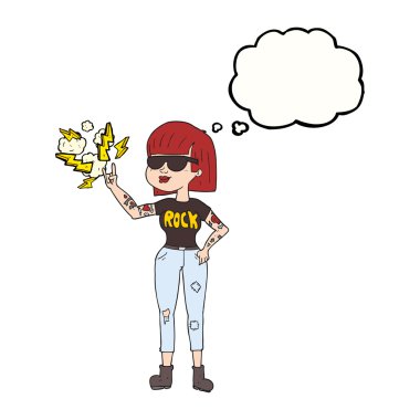 kabarcık karikatür rock kadın sanıyordum