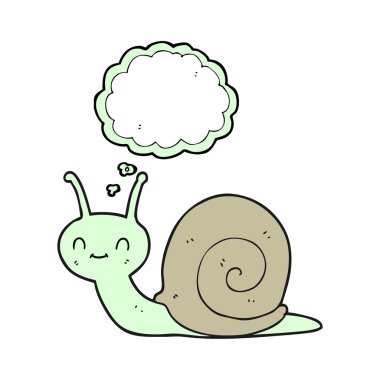 kabarcık karikatür sevimli salyangoz sanıyordum