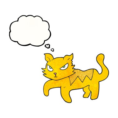 kabarcık dokulu karikatür kedi sandım