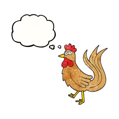 thought bubble textured cartoon cock