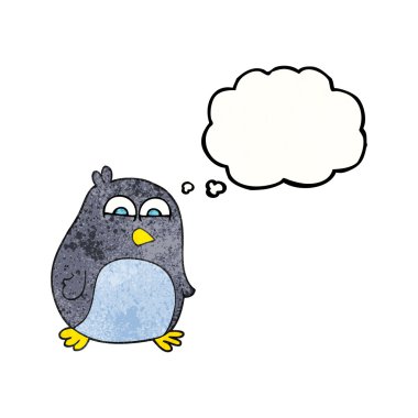 kabarcık dokulu karikatür penguen sanıyordum