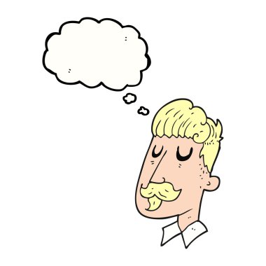 kabarcık karikatür adam bıyıklı