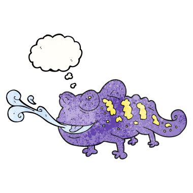 kabarcık dokulu karikatür bukalemun sanıyordum