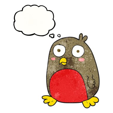 düşünce bubble dokulu karikatür Noel robin