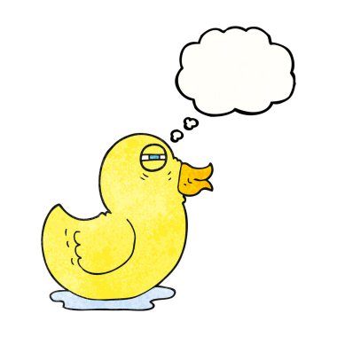 düşünce balonu karikatür lastik ördek dokulu