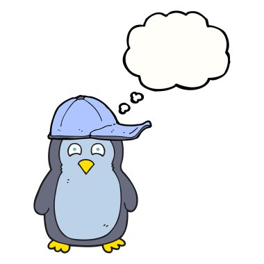 kabarcık karikatür penguen şapka takıyor sanıyordum