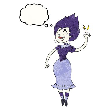 kabarcık dokulu karikatür vampir kız sanıyordum