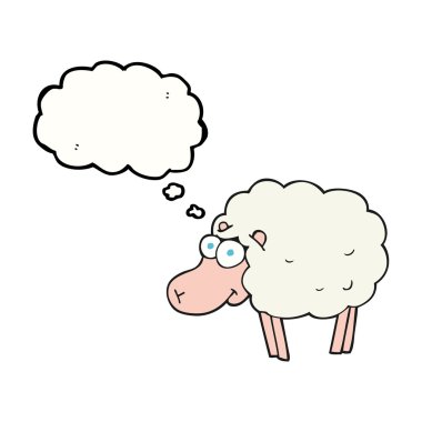 komik düşünce kabarcık karikatür koyun