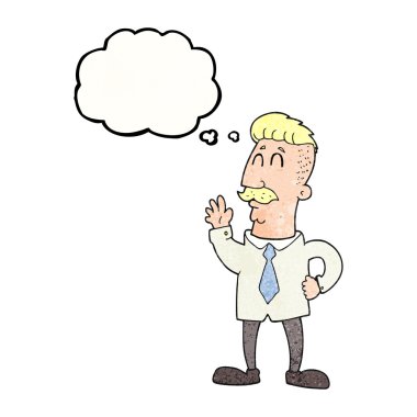 düşünce dokulu kabarcık karikatür office adam sallayarak