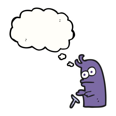 kabarcık karikatür küçük düşünce uzaylı