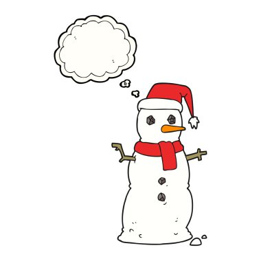 düşünce kabarcık karikatür kardan adam