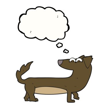 düşünce kabarcık karikatür köpek