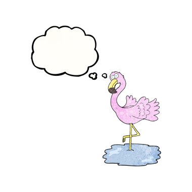 kabarcık dokulu karikatür flamingo sanıyordum