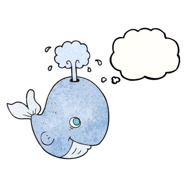 kabarcık dokulu karikatür balina su spouting sanıyordum