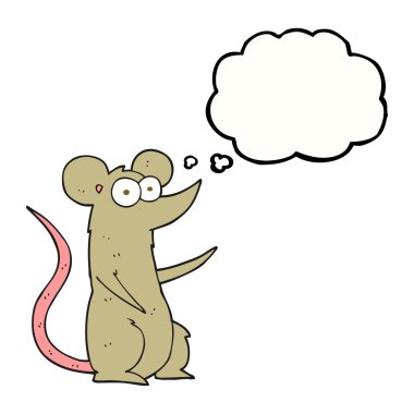 düşünce kabarcık karikatür fare aşık