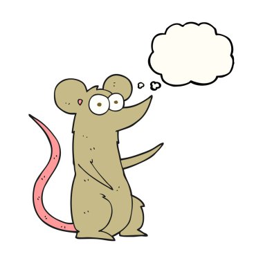 düşünce kabarcık karikatür fare