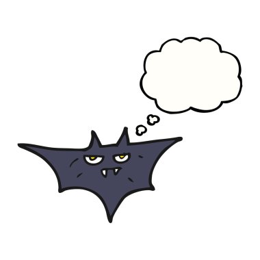 düşünce balonu çizgi film halloween yarasa