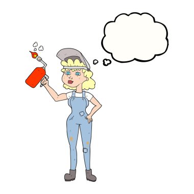 düşünce kabarcık karikatür kadın kaynak