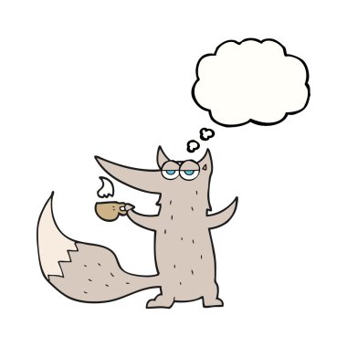 kabarcık karikatür kurt ile kahve fincanı sanıyordum