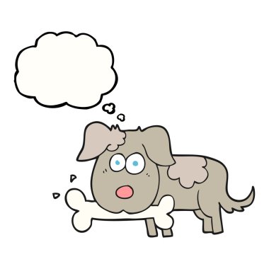 kabarcık karikatür köpek kemik ile sanıyordum