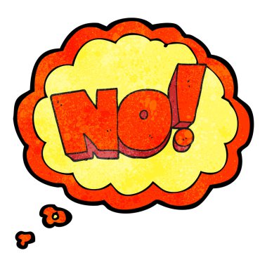 dokulu kabarcık karikatür hayır düşünce! Not