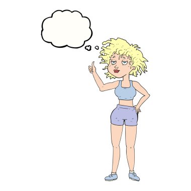 kabarcık karikatür yorgun jimnastik salonu kadın sanıyordum