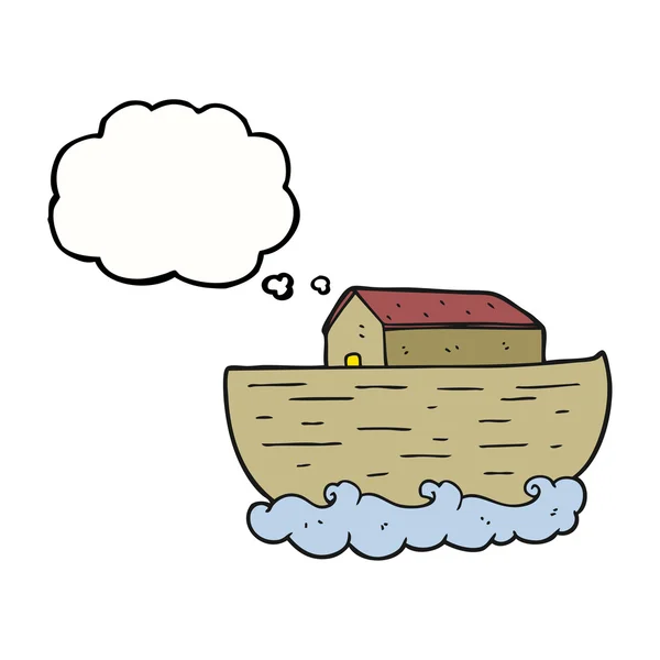Düşünce balonu karikatür Nuh'un gemisi — Stok Vektör