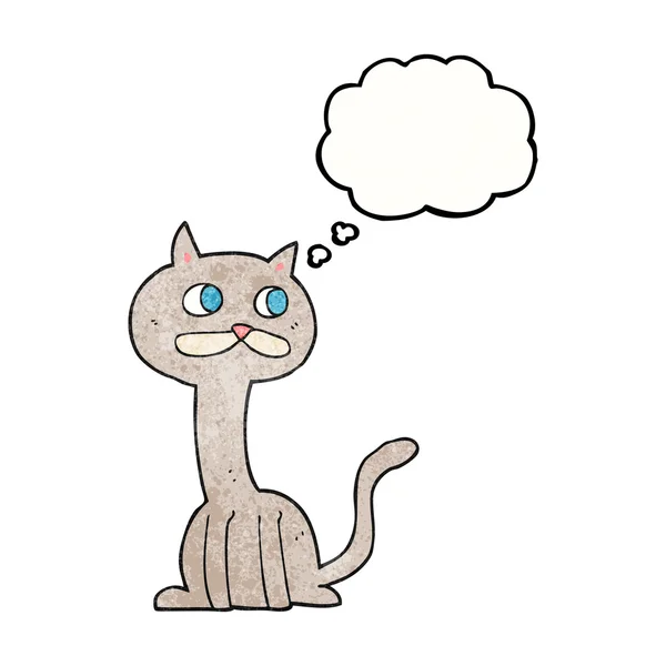 Gondolta buborék texturált cartoon macska — Stock Vector