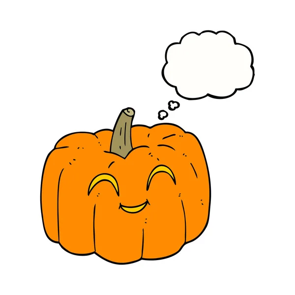 Myšlenka bubliny cartoon halloween dýně — Stockový vektor