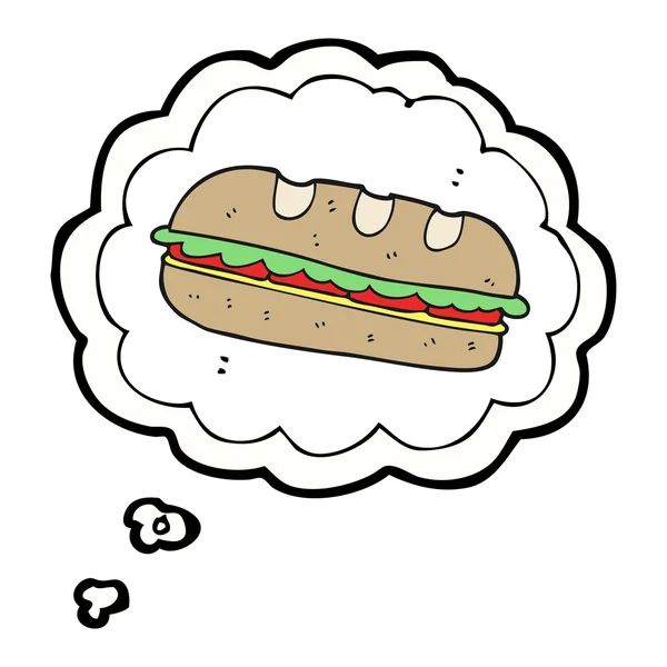 Мыльный пузырь из огромного сэндвича — стоковый вектор
