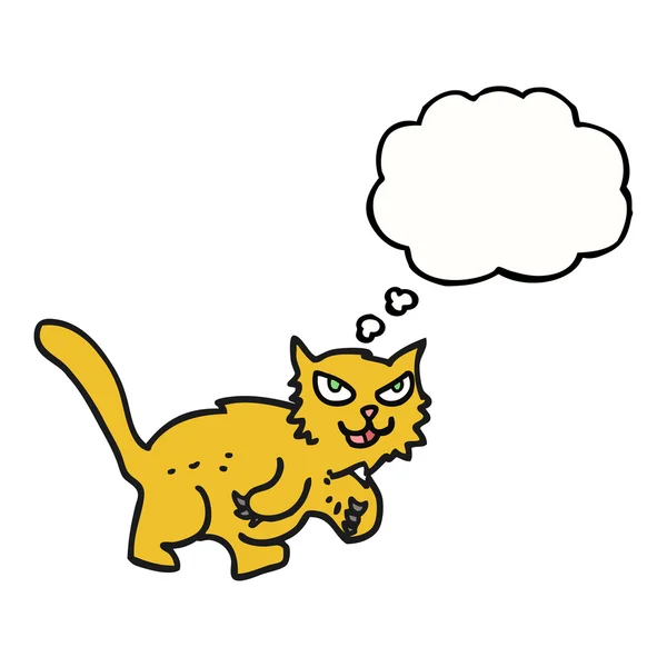 Thought bubble cartoon cat — Stock Vector